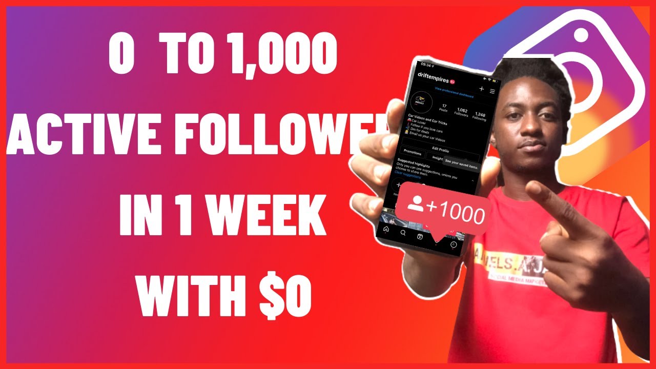 HOW TO GROW 1,000 ACTIVE FOLLOWERS ON INSTAGRAM IN 1 WEEK [2021 90 DAYS ...