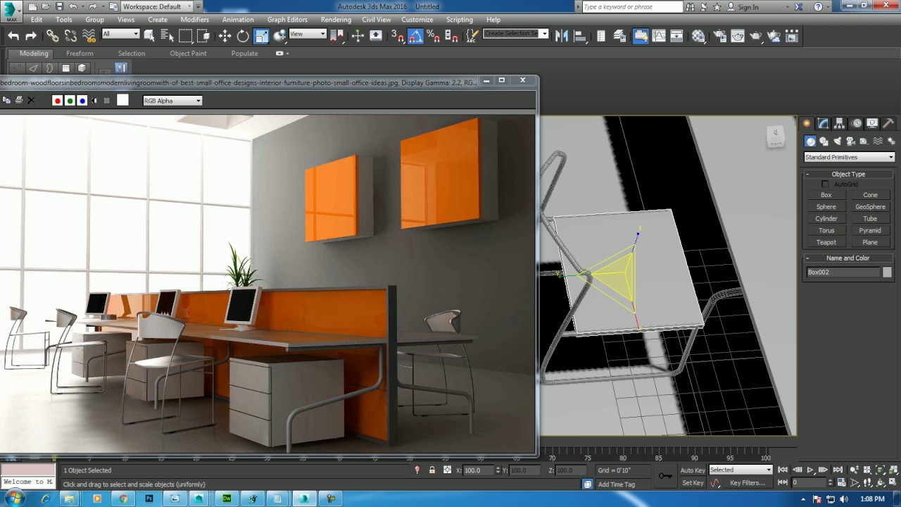 Tutorial On Modeling A Computer Desk And Chair In 3dsmax Youtube