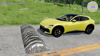 Cars vs Massive Speed Bumps # 204- BeamNG JO Games