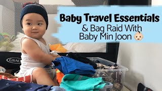 Baby Travel Essentials And Diaper Bag Raid By 9 Month Old Min Joon | Tinco Was Here
