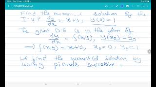 picards successive approximation