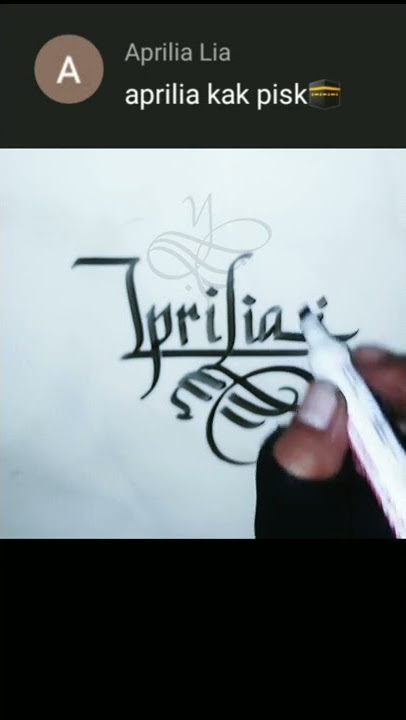 kaligrafi Latin nama Aprilia | calligraphy #shorts