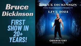 NEW Bruce Dickinson Announcement - Opening Night of the 2024 Tour