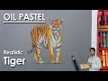 How to Draw Realistic Tiger in Oil Pastel | step by step Drawing