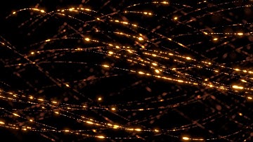 4K Motion Background Loop - Golden Particles/Strings - No Copyright