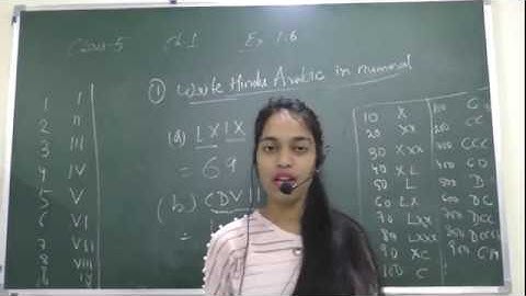 ""LARGE NUMBER " EXERCISE 1.6 SOLUTION  CLASS 5 MATH NCERT( ROMAN NUMERICAl)