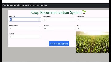 CROP RECOMMENDATION using Machine Learning Algorithms with Flask Web Applications. | Final Year