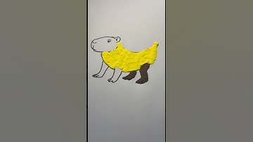 how to draw a banana capybara. #capybara #drawing #art
