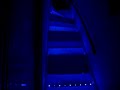 Blue LED stairway light (video 1)