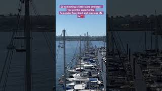 Climbing the yacht mast. Amazing views ❤️⛵️     #yachtlife #menopausalfitness #pushboundaries
