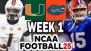 Miami at Florida - Week 1 Simulation (2024 Rosters for NCAA 14)