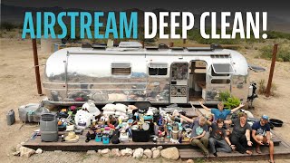 Time to Deep Clean our vintage AIRSTREAM  Look at what's inside!