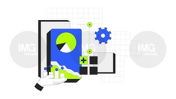 Data visualization 2D onboarding ui animation