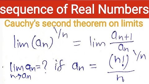 13. Cauchy second theorem on limits | sequence of Real Numbers | Real Analysis