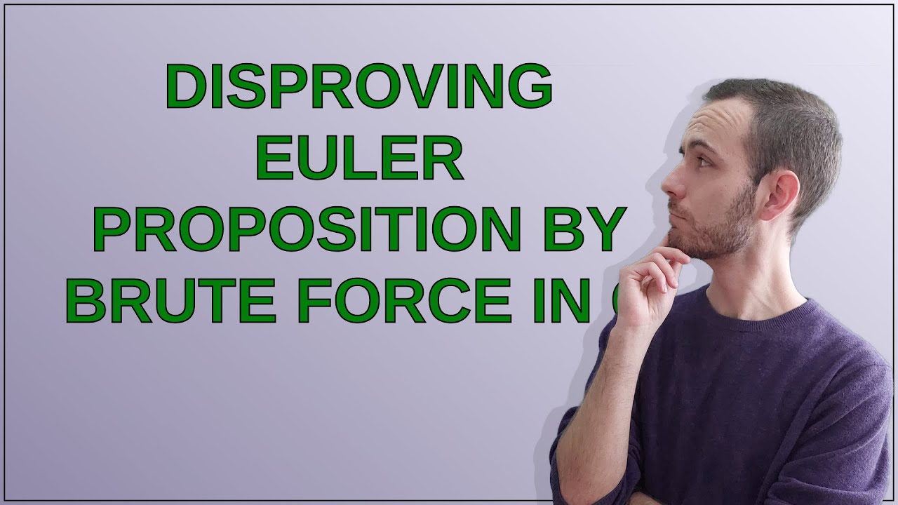 Disproving Codereview: Disproving Euler proposition by brute force in C - YouTube