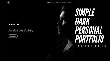 Simple dark personal portfolio with Bootstrap and JQuery