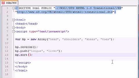 Beginner JavaScript Tutorial – 32 – reverse, push, sort