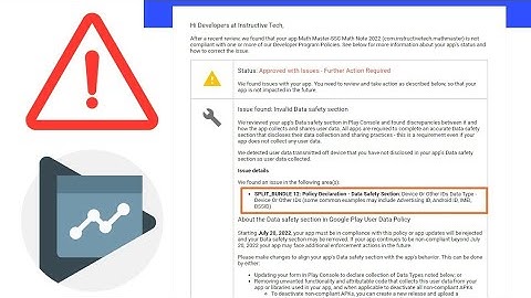 🔥Fix Invalid Data Safety Section - SPLIT BUNDLE 12 - Issue Solved