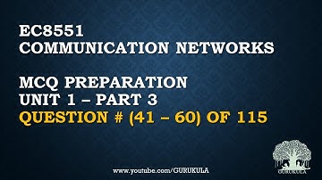 Computer Networks MCQ Preparation | Unit 1 - Part 3
