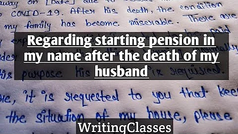 Letter regarding starting pension in my name after the death of my husband||Request letter||Letter - DayDayNews