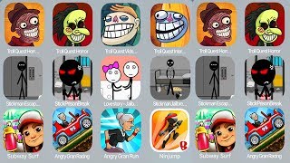 Stickman Jailbreak vs Troll Face Meme Quest Funniest Compilation 2018 