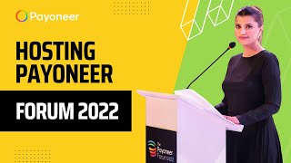 Sara Baloch Hosting Corporate Shows Payoneer Forum 2022