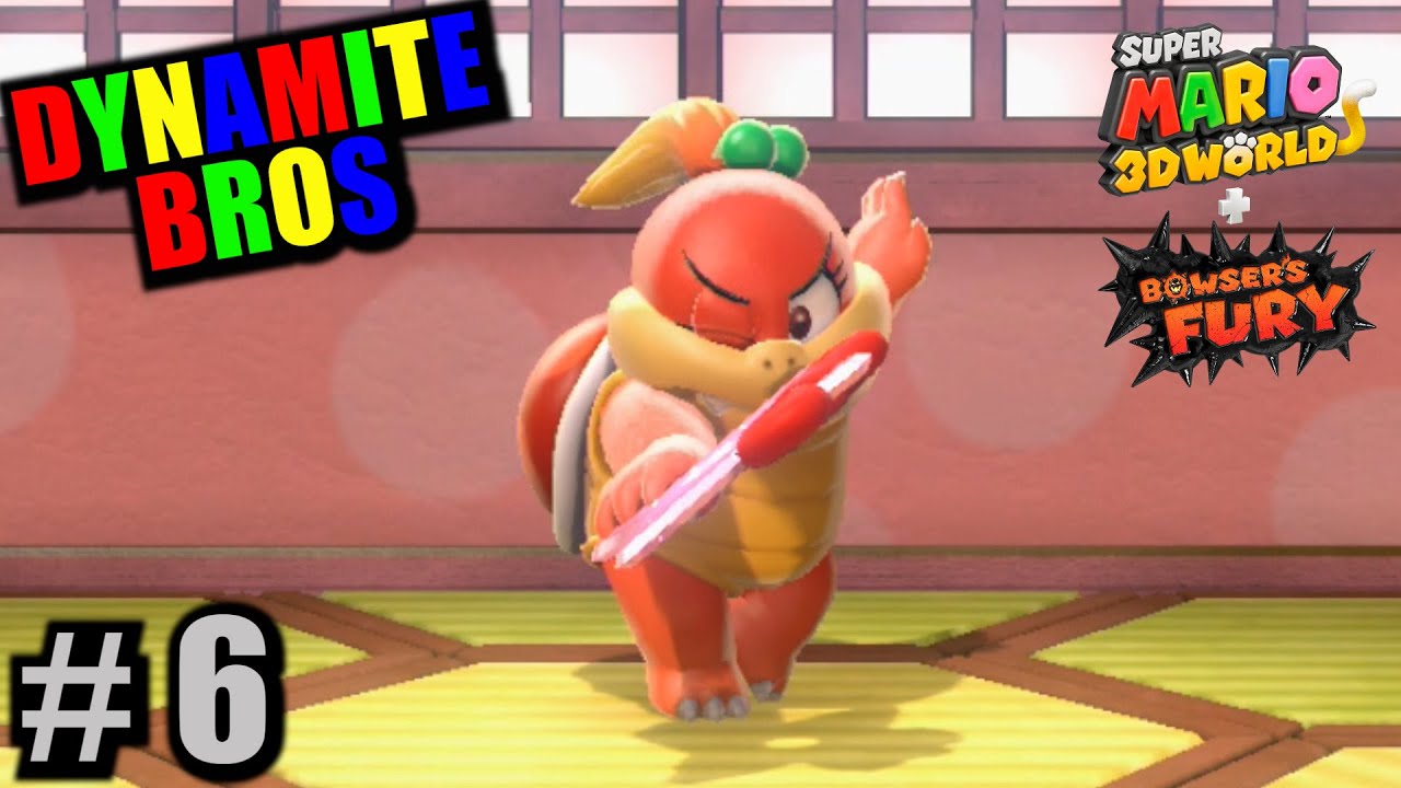 Super Mario 3D World (Co-op): Working Together! - PART 6 - Dynamite Bros