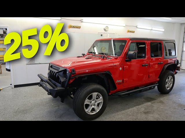 Types of tint and typical costs for a Jeep Wrangler