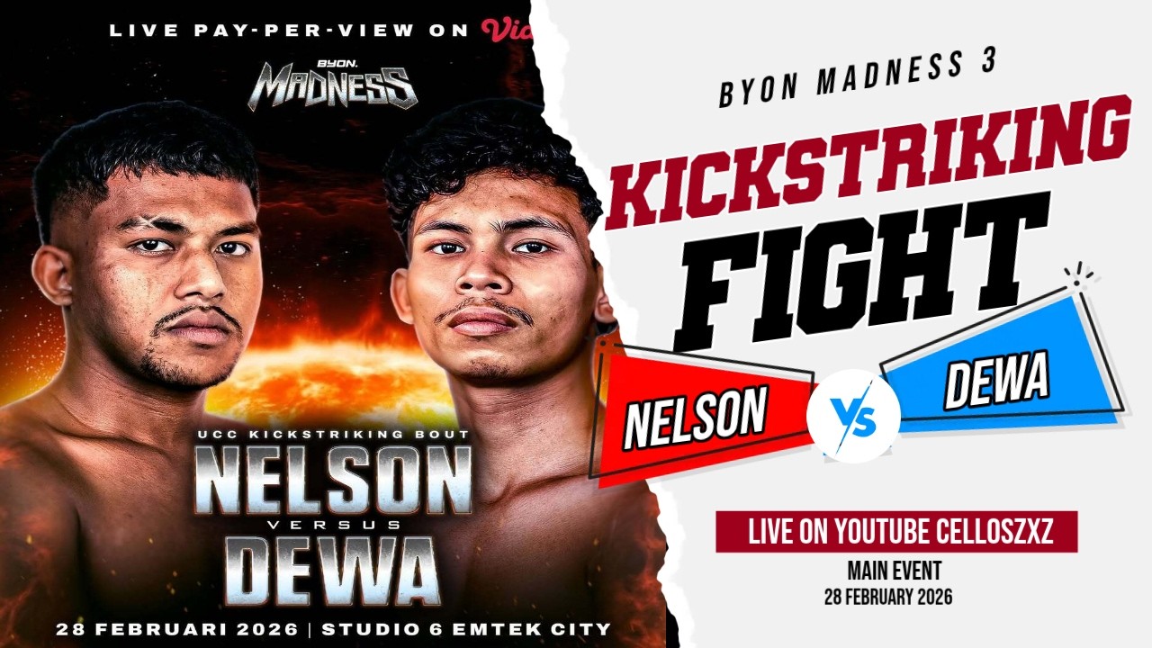 Pertandingan Kickstriking Nyong Nelson vs Dewa Aji - Byon Madness 3
