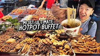 $1 Breakfast Noodles! The MOST ULTIMATE Hotpot Buffet &amp; NIGHT MARKET Tour in Taiwan