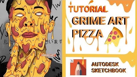 Tutorial GRIME ART Pizza Autodesk sketchbook // Shanding grime Pizza || MUDAH!!