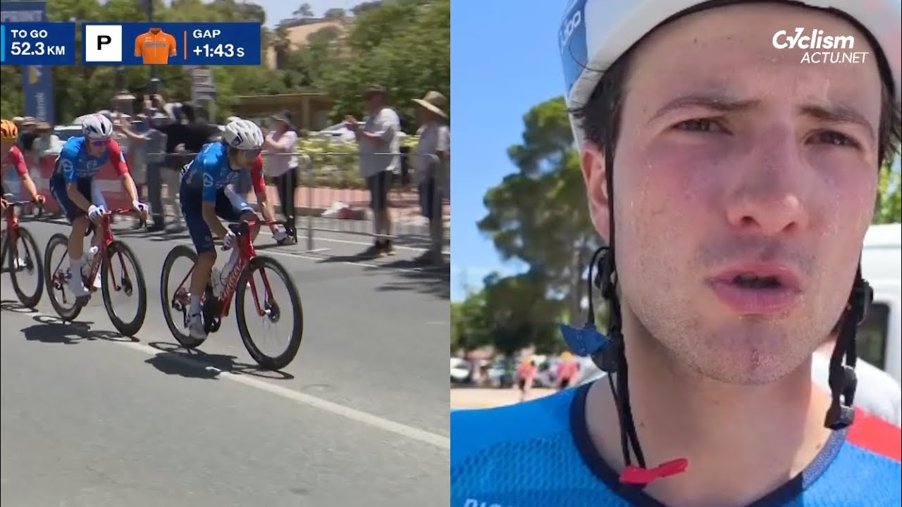 Santos Tour Down Under 2026 - Enzo Paleni (Groupama-FDJ United) après son échappée sur la 1ère étape