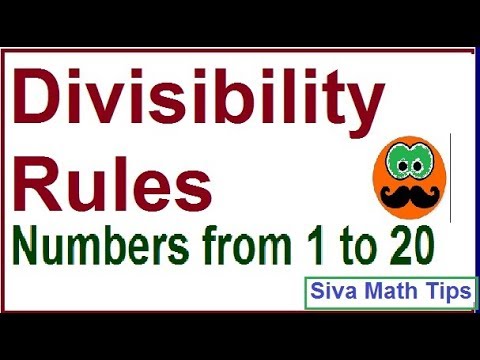 Divisibility Rules Chart Pdf