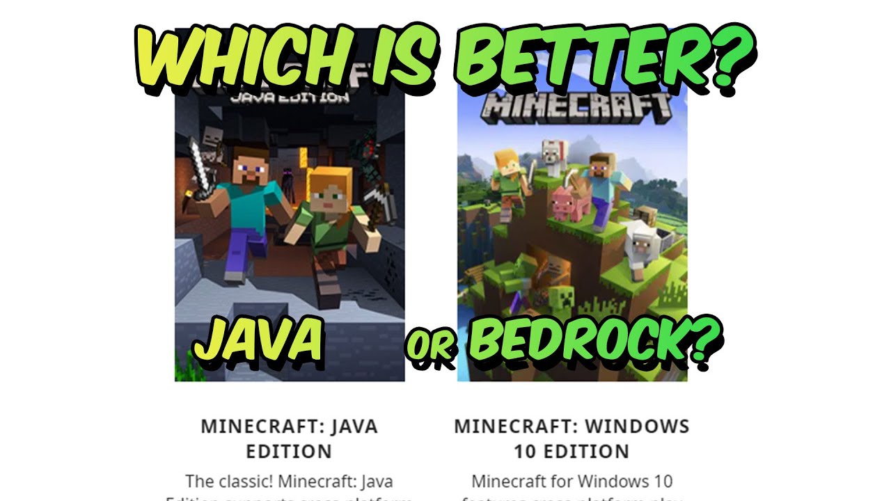Should you buy Minecraft Java or Windows 10 Edition (Bedrock)? - YouTube