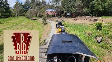 7.25" Climax & wagon haul plate compactor to new section of railway