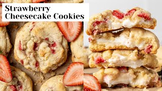 STUFFED Strawberry Cheesecake Cookies (Original Viral Recipe!) screenshot 3