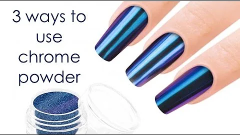Chrome powder / mirror pigment - different ways to use it | Nail art tutorial | nailcou