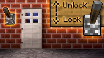 How To Lock Your Doors With ONE Lever! - Minecraft Tutorial