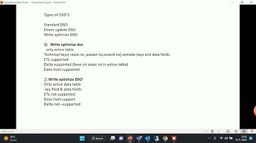 Types of DSO in SAP BW