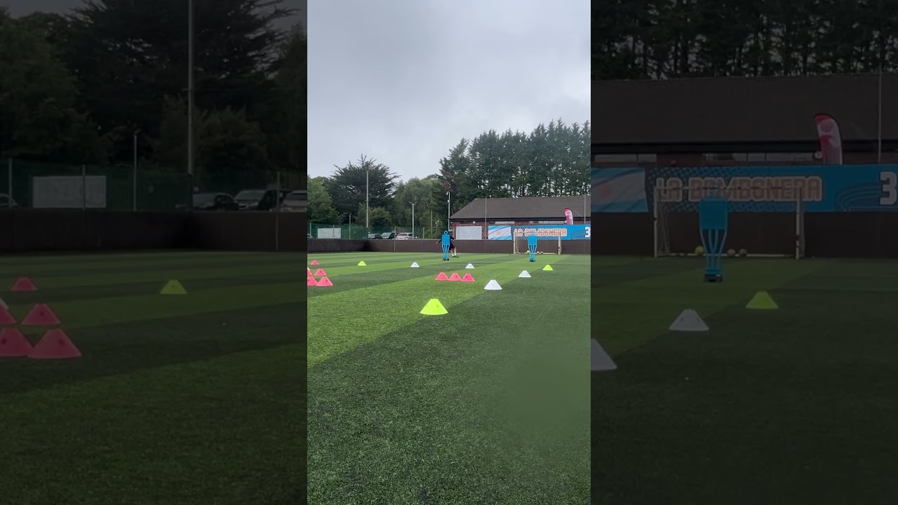 First touch to beat the defender and dribble to a finish ☔️