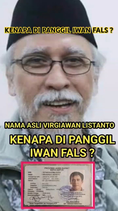KENAPA DI PANGGIL IWAN FALS ? | NAMA ASLI VIRGIAWAN LISTANTO | #iwanfals