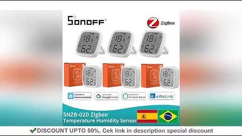 SONOFF SNZB-02D Zigbee LCD Temperature Humidity Sensor Diy Smart Home With TRVZB Works With Alexa Go