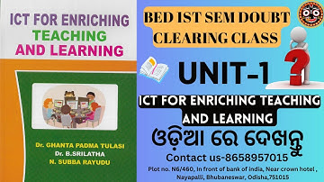 ICT for Enriching Teaching and Learning(UNIT-1)DOUBT CLEARING CLASS #bed2024 #bedadmissionprocess
