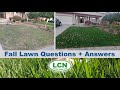 Late Fall Lawn Tips : All Grass Types : Q/A