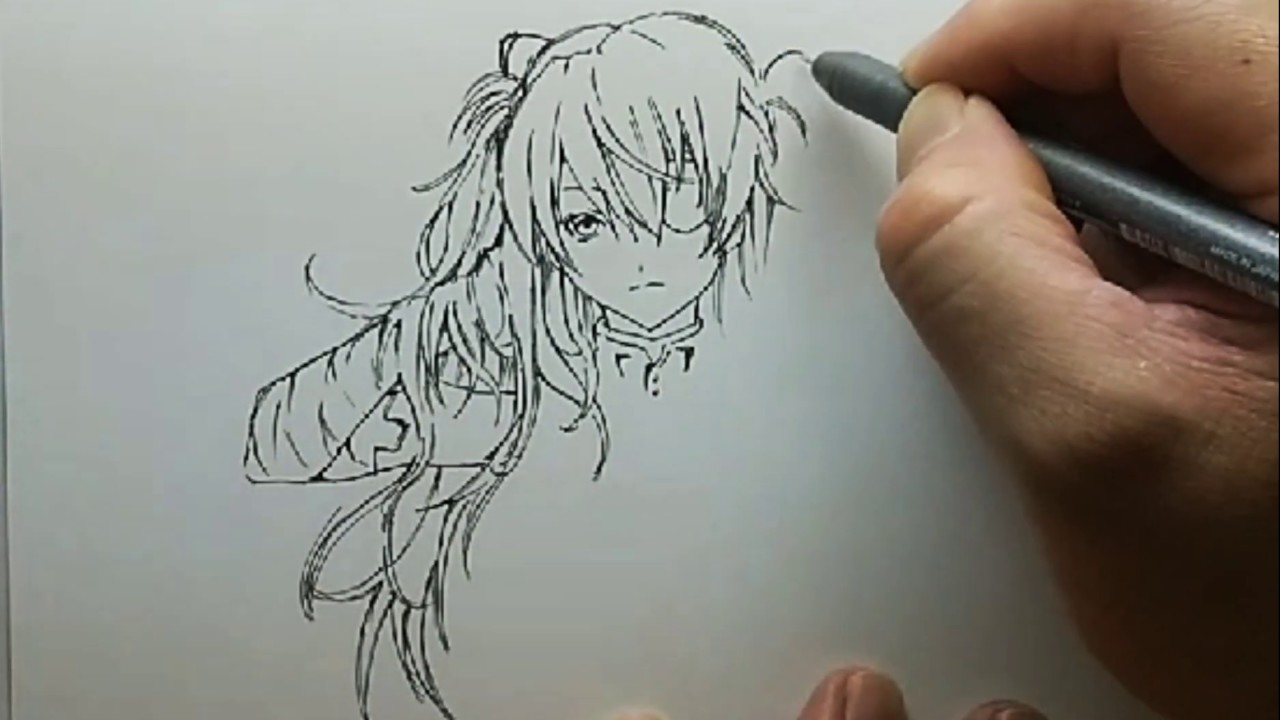 エヴァンゲリオン アスカ ラングレー描いてみた 一発描き Drawing Asuka Langley From Evangelion Youtube