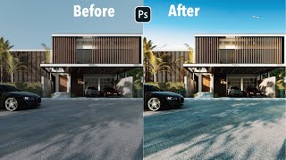 Fast & Easy PostProduction For ArchViz  Photoshop