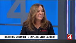 Lissa Barron talks with Channel 4 on the Fourth Annual Michigan Youth Future Flight Challenge