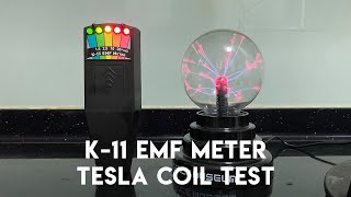 K-II EMF Meter Range Test with a Plasma Ball - How far can it detect EMF?