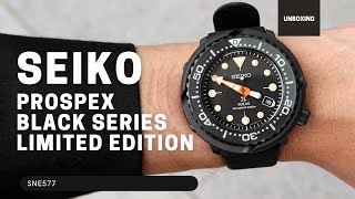 UNBOXING SEIKO PROSPEX BLACK SERIES TUNA SNE577 LIMITED EDITION - YouTube