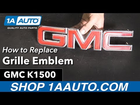 How to Replace Install Front Grille Emblem 96 GMC Sierra